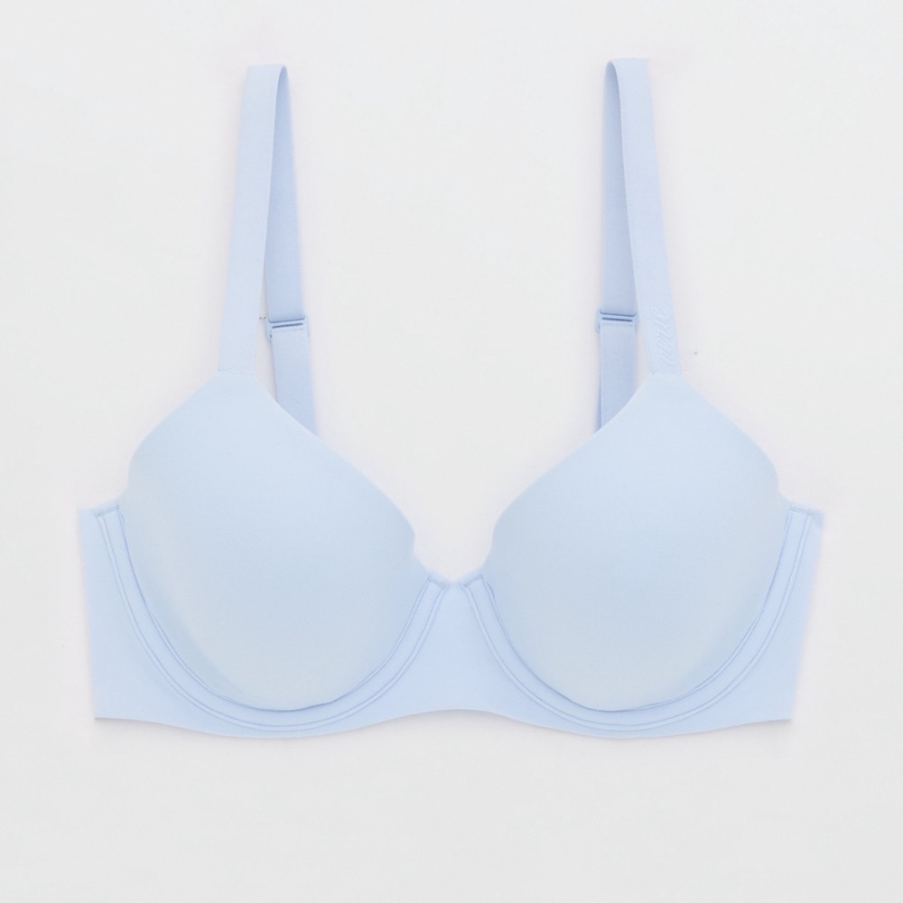 Aeri Smoothez Full Coverage Lightly Lined Bra in Eyelet Blue size 36 B
